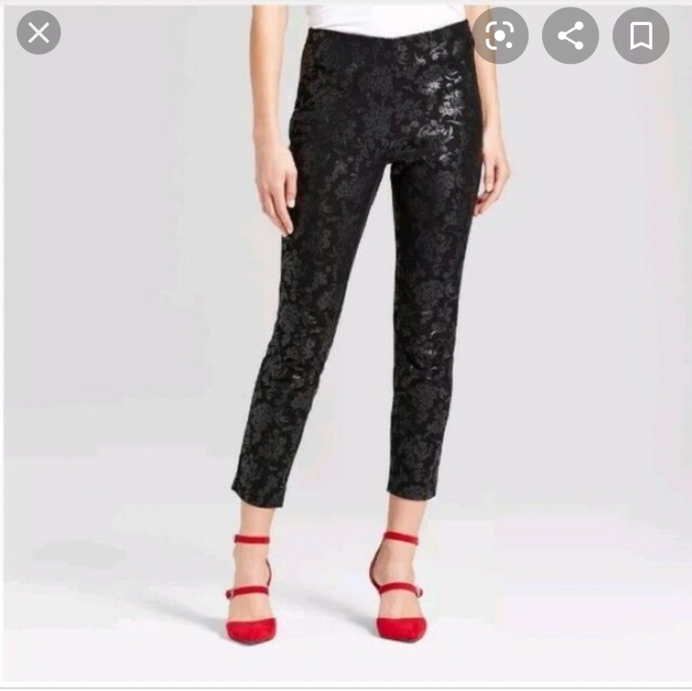 A New Day black floral skinny pants 16W plus size